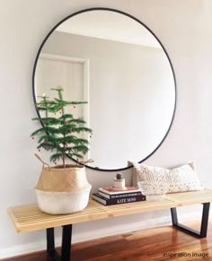 SOBU Oakland - Argie Round Mirror Inredning, Dekoration, Home And Living, Dekorasi Rumah, Bench, Living Spaces