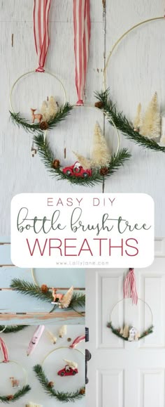 cute coastal christmas trees coastal christmas decor pinterest diy bottle brush tree christmas wreath