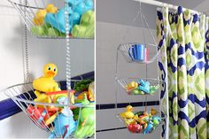 13 Best Bath Toy Storage Images On Pinterest Organization Ideas Hanging Fruit Basket Bath Toy Storage Solution