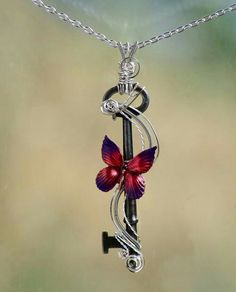 JEWELRY For 18/" American Girl Doll Red Butterfly Necklace Pouch Accessories