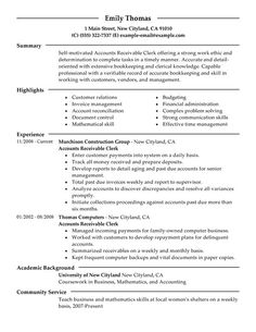 accounting major resume