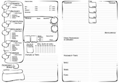 hand tooled old school character sheet rpg character sheet and curse of strahd character sheet