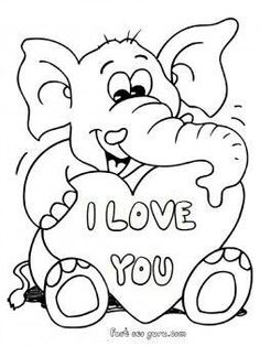 printable valentines day teddy elephant card coloring pages printable coloring pages for kids - Valentine Coloring Pages For Kids printable valentines day teddy elephant card coloring pages printable coloring pages for kids - Valentine Coloring Pages For Kids
