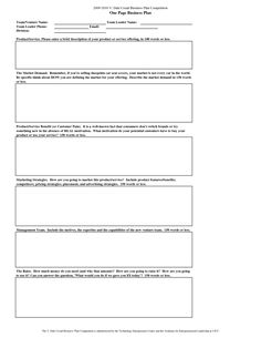 15 best one page business plan images on pinterest