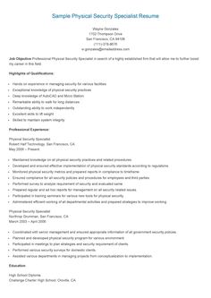 physical security resume