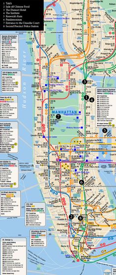 large detailed subway map of manhattan manhattan new york city