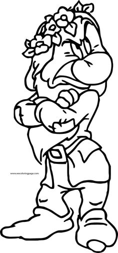 Snow White Disney Grumpy Coloring Page 14
