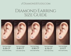 diamond stud earrings perfect holiday gifts for women eye pin size chart