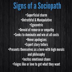 signs ur dating a sociopath