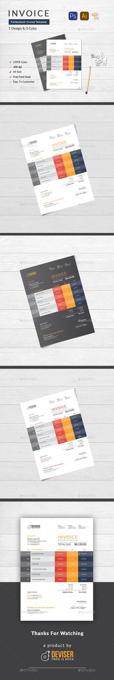 corporate invoice template proposal templates and stationery