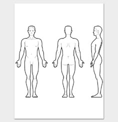 Medical Body Outline Front And Back - FREE DOWNLOAD