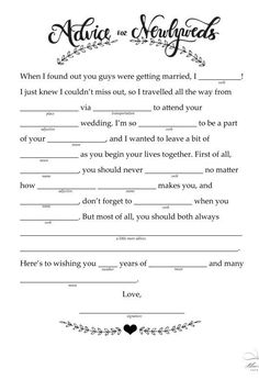 14 Free Fun And Printable Wedding Mad Libs 14 Free Fun And Printable Wedding Mad Libs