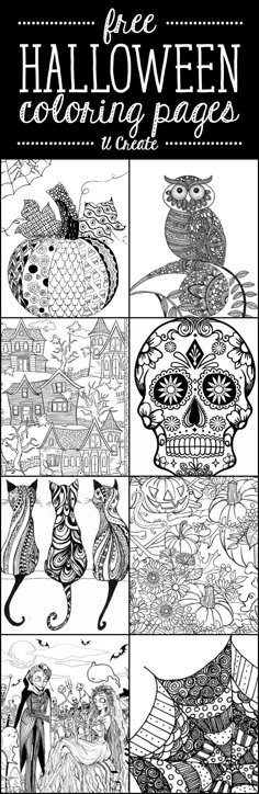 Free Halloween Adult Coloring Pages