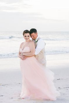 Stani Paul S Pretty In Pink Beach Wedding With The Bride Wearing Pink Wedding Dress Florida Beach Photo St