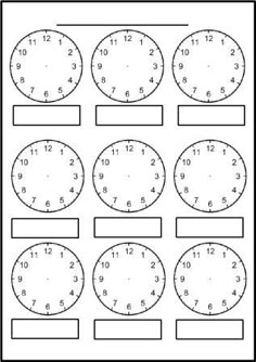clock schedule template