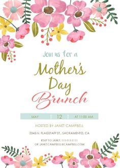 mothers day tea invitation template free mothers day brunch free printable mother day dinner flyers