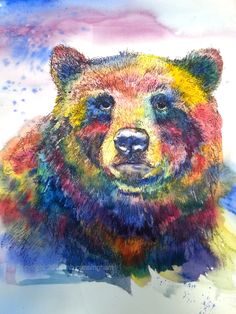 watercolor sharpie bear cunningham mb redbubble