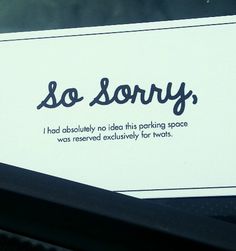 Playful image in printable bad parking notes Critical image in printable bad parking notes