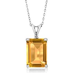 Citrine Quartz 8mm Round Four Stone Briolette 925 Sterling Silver Gold Plated Bezel Pendant