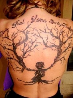 family tree tattoo bigger names hidden better with leaves i u0027d like family tree tattoo bigger names hidden better with leaves i u0027d like