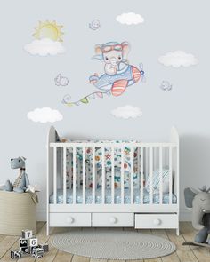 20 Best Elephant Nursery Wall Decals Stickers Decor Art Ideas In 2021 20 Best Elephant Nursery Wall Decals