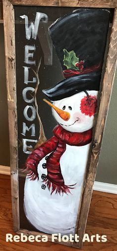 Welcome Sign Snowman Huge By RebecaFlottArts On Etsy Welcome Sign Snowman Huge By RebecaFlottArts On Etsy
