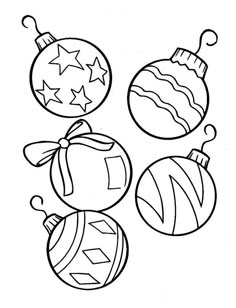 Download Christmas Ornaments Coloring Page Printable. | Holiday ...