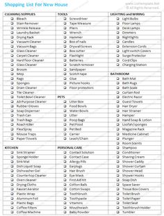 The Essential First Apartment Checklist New House Items This Ping List Template Includes Items That Are Sorted Into Categories Making It Easy To For All Of The You Need Your New Home