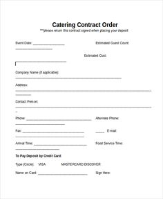 food truck catering contract pdf free download food catering contracts samples