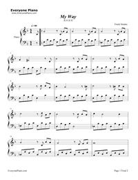My Way Frank Sinatra Free Piano Sheet Music Piano Chords Sheet Music Piano Sheet Music Free Piano Music