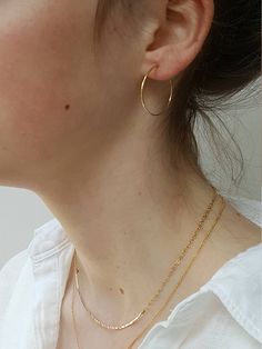 Large Gold Hoop Earrings 1 5 2 Inch Hammered Gold Hoop Earrings Small 1 5 Inch Hammered Thin Filled Hoops Minimalist Made In Uk By Lindatuckerjewellery