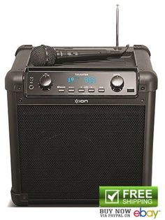 ION Block Rocker iPA76C AudioPortable Bluetooth Speaker With Mic Black