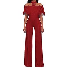 Cromoncent Women Scoop Neck Ruffles Sleeveless Pocket Long Rompers Jumpsuits