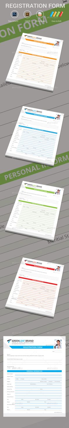 Registration Form Registration form, Fonts and Print templates - registration form Registration Form Registration form, Fonts and Print templates - registration form