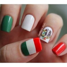 223 Best International Nail Art Images On Pinterest Fingernail Mexico Soccer Nailsnail Art