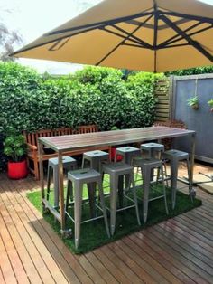 For The Patio Here Is An Idea Which Can Arrange A Place In Custom Outdoor Bar Table With Foot Rail Lockable Castors And Jarrah Timbers By Creations