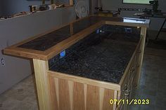How To Install A Granite Tile Kitchen Countertop Pinterest Granite Tile Countertops Anyone