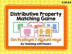 distributive property activity and game