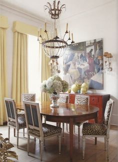117 Best Leopard Chairs Images On Pinterest In 2018 Armchair Leopard Dining Room Chairs Yellow Curtains Design By Melissa Rufty