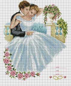 INK WASH First Romantic Kiss Counted Cross-Stitch Cross Stitch Kits Beautiful Needlework DMC Bead Embroidery Kits