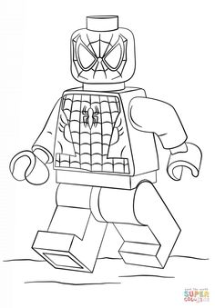 lego spiderman super coloring