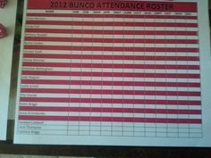 Bunco Payout Chart $10 Bunco Payout Chart $10