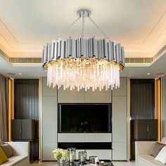 3 Tier Clear//Black Acrylic Fountain Shade Chrome frame Crystal Effect Lampshade