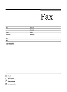 free fax templates microsoft