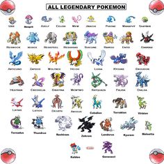 legendary pokemon names list and pictures google search stuff to