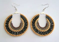 1072 Best Beaded Earring Patterns Tutorials Images In 2018 Free Beaded Brick Sch Hoop Earrings Tutorial Featured In Bead Patterns Newsletter