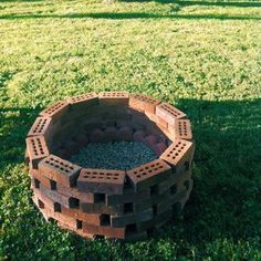 Fire Pit Fast And Very Easy Made With Regular Whole Bricks Fire Pit 3 In Rocks A Some Old Bricks I Found The Garage