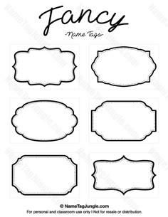 name tag template