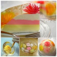 Kuchen dekorieren Needle Beste 3D Gelatin Jello Jelly Art Pudding Flower *10 Gut