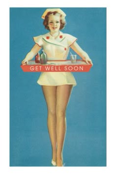 Get Well Soon Leggy Nurse Vintage Art Printsvintage Postersnurse Stuffpin Up Get Well Soon Leggy Nurse Vintage Art Printsvintage Postersnurse Stuffpin Up